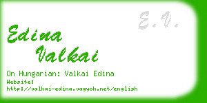 edina valkai business card